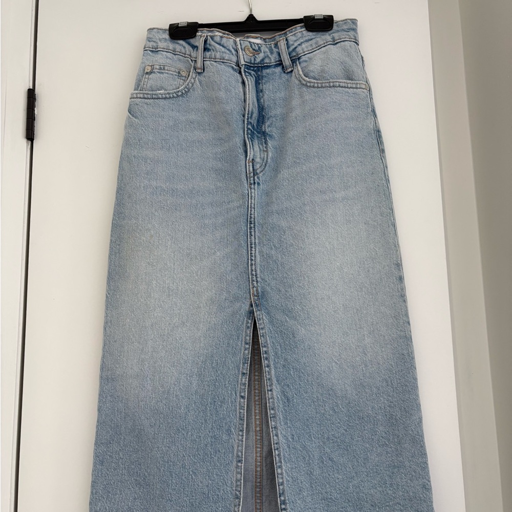 Zara Light Blue Denim Skirt